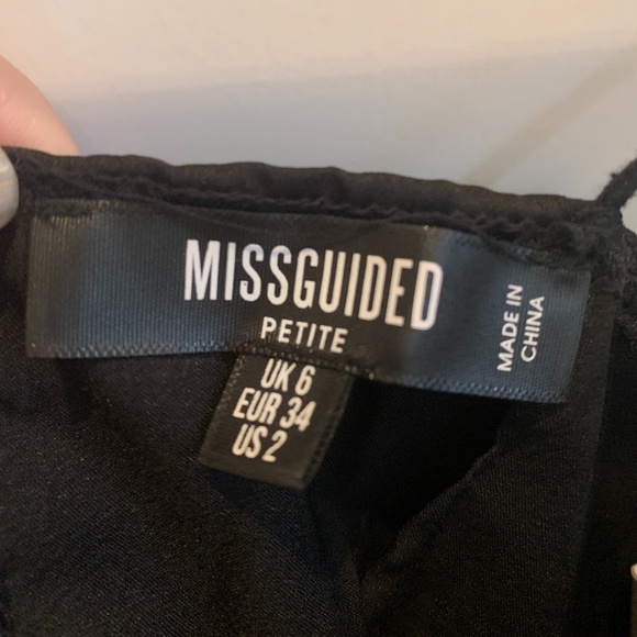 Black Satin Strappy Crop Top - Picture 6 of 6